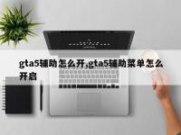 gta5辅助怎么开,gta5辅助菜单怎么开启