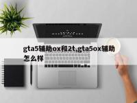 gta5辅助ox和2t,gta5ox辅助怎么样