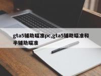 gta5辅助瞄准pc,gta5辅助瞄准和半辅助瞄准
